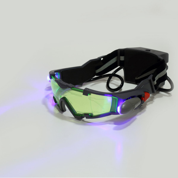 1Pcs Glasses eyeshield Green Lens Adjustable Elastic Band Night Vision Goggles YKS free shipping