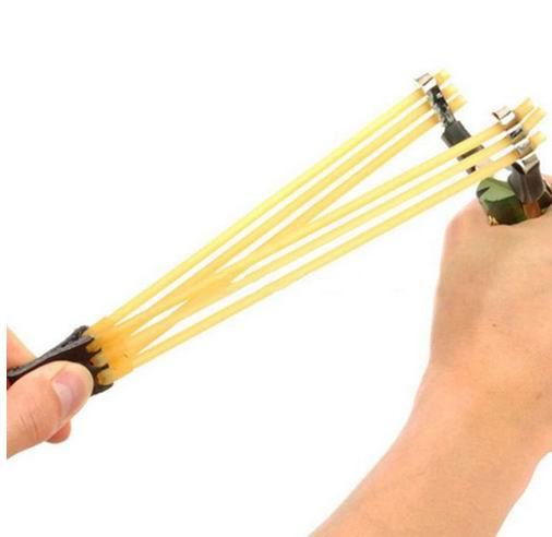 Six strips Strong Power Velocity Elastica Bungee Rubber Band For Outdoor toy Slingshot Catapult Hunting Replacement tool