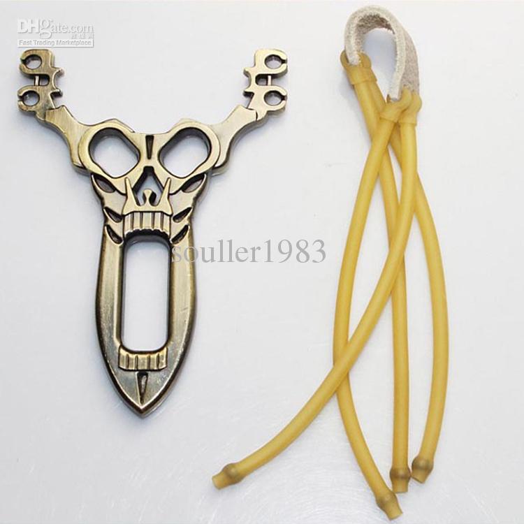 Hot selling Brand new 4 Strips Presbyter Design Stainless Steel Handle Hunter Slingshot Catapult Free Shipping