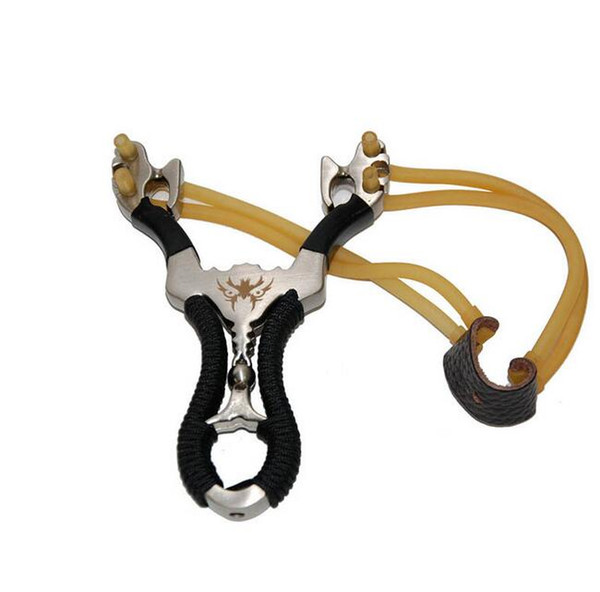 Hot selling top quality stainless alloy hunting slingshots powerful slingshot outdoor sport slingshots wholesale free shipping