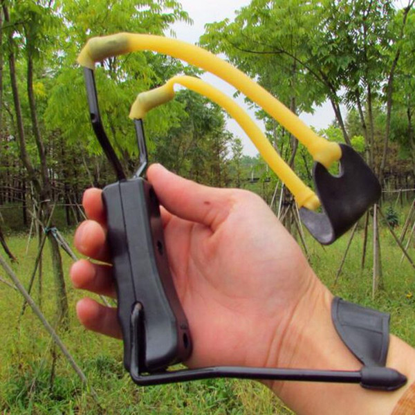 Folding Wrist Sling Shot Slingshots High Velocity Hunt Brace Bow Outdoor Hunting Folding Wrist Slingshot KKA3568