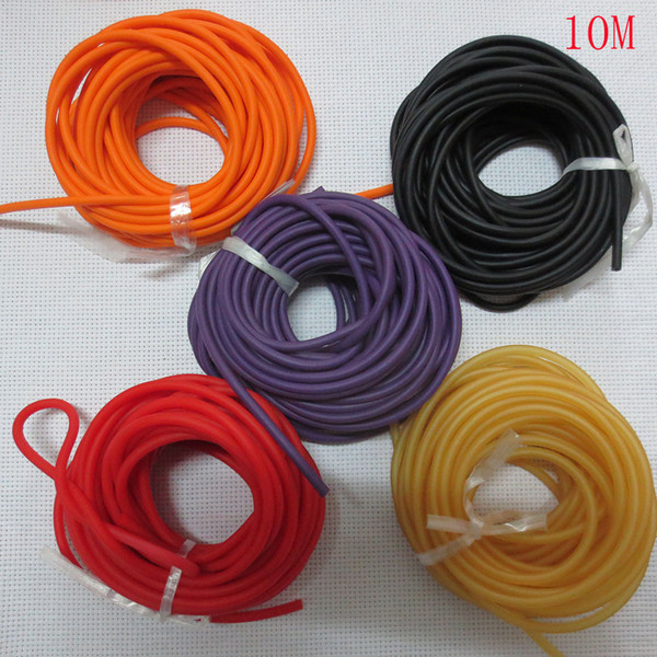 10M 1842 colorful Natural Latex Replacement Rubber Band Tube for Outdoor Hunting Slingshot Catapult rubber Slingshot sinews