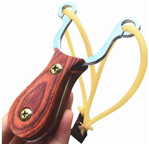 Outdoor hunting slingshot wooden solid wood iron sling traditional recursive slingshot rubber band outdoor field entertainment slingshot