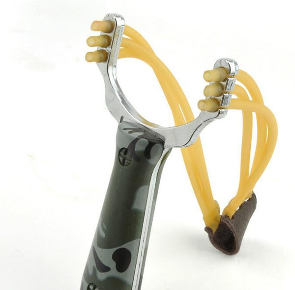 Wholesale 120pcs/lot Powerful Sling Shot Aluminium Alloy Slingshot Camouflage Bow Catapult Outdoor Hunting Slingshot