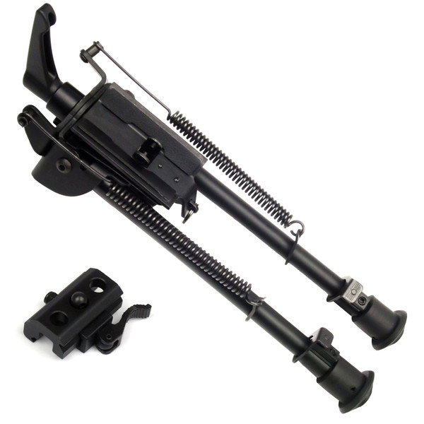 9-13 inch Tactical Harris bipod notched legs and swivel base pivoting bi-pod with Pod-Lock lever Adjustable Precision Bipod QD Mount