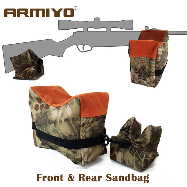 Armiyo Tactical Front and Rear Gun Sand Bag Support Rifle Sandbag without Sand Sniper Hunting Target Stand Shooting Accessories