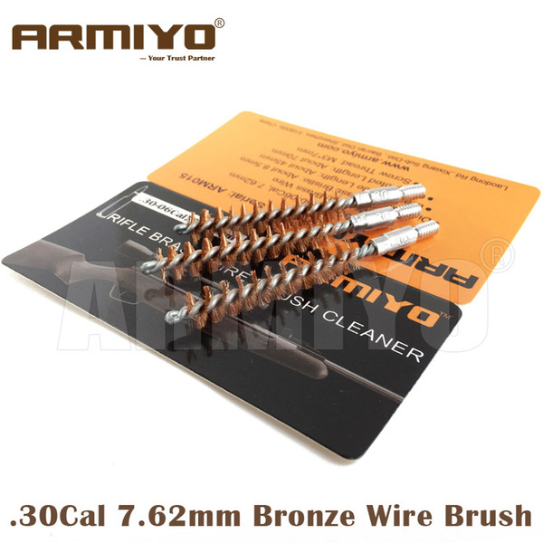 Armiyo .30-06Cal .30Cal 7.62mm Hunting Rifle Gun Bronze Wire Barrel Cleaning Brush Screw Thread Size 8-32