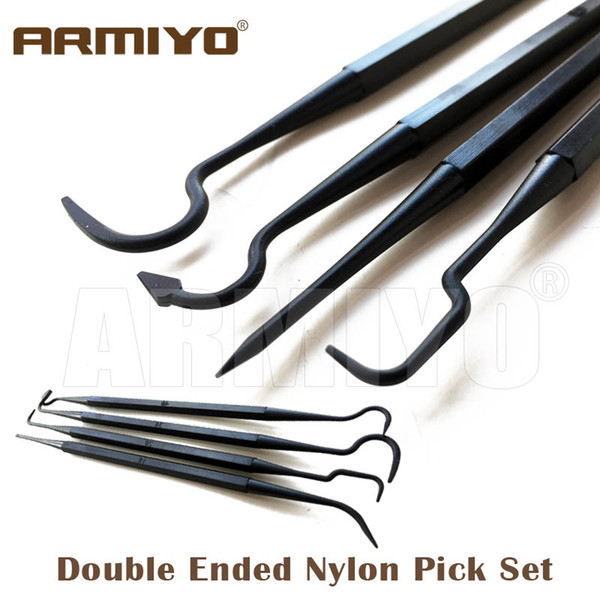 Armiyo 4pcs/Set Airsoft Double Ended Nylon Pick Set 205mm Length Gun Cleaning Kit Tactical Rifle Brush Tool For Hunting