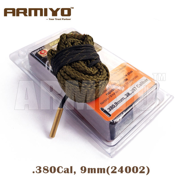 Armiyo Bore Snake .380 9mm .38 .357 Cal Pistol Gun Cleaner Barrel Cleaning Rope 24002 Hunting