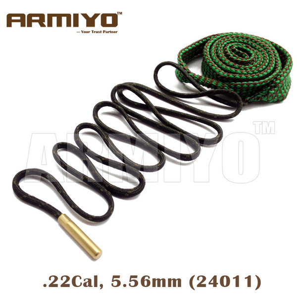 Armiyo Bore Snake Gun Barrel Cleaning Rifle Gun Rope Brush Cleaner.22Cal 5.56mm 24011 Hunting Bagged Package