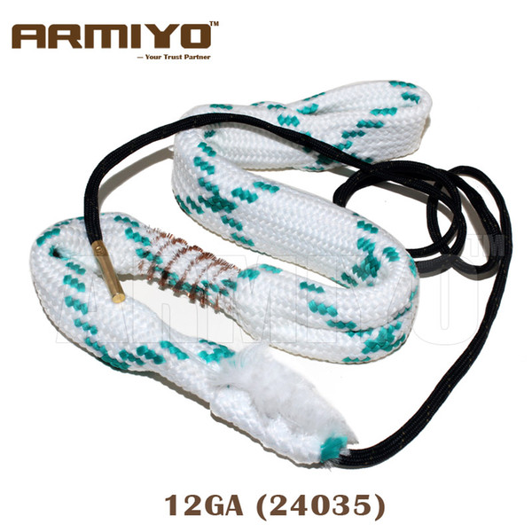 Armiyo Bore Snake Bronze Brush 12GA 12 Gauge Hunting Shotgun Cleaner Barrel Rope Cleaning 24035 Bagged Package