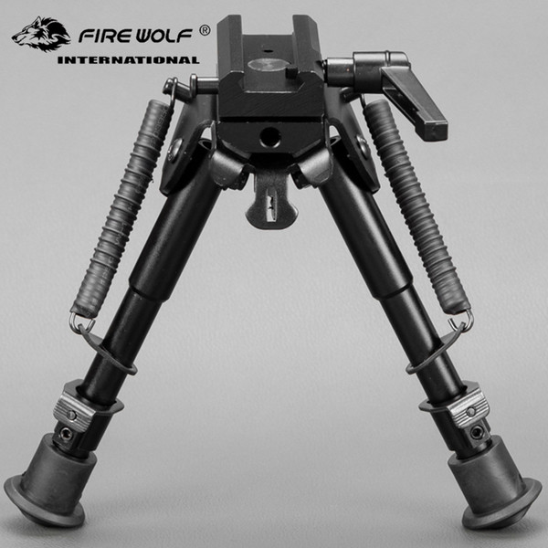 6-9 Inches Tactical Rifle Bipod Adjustable Spring Return with 360 Degree Swivel Adapter Mount for 20mm Rail Mount