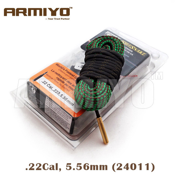 Armiyo Bore Snake Hoppe's 9 Boresnake Barrel Cleaner Rope Bore Snake Hunting Rifle Gun Brush Cleaning Sling .22Cal 5.56mm 24011