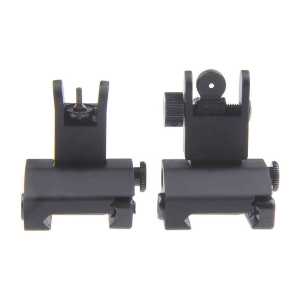 Funpowerland High quality Hunting Tactical Arms Gear Precision AR15 Airsoft Flip Up Front and Rear Back up Iron Sight Free Shipping