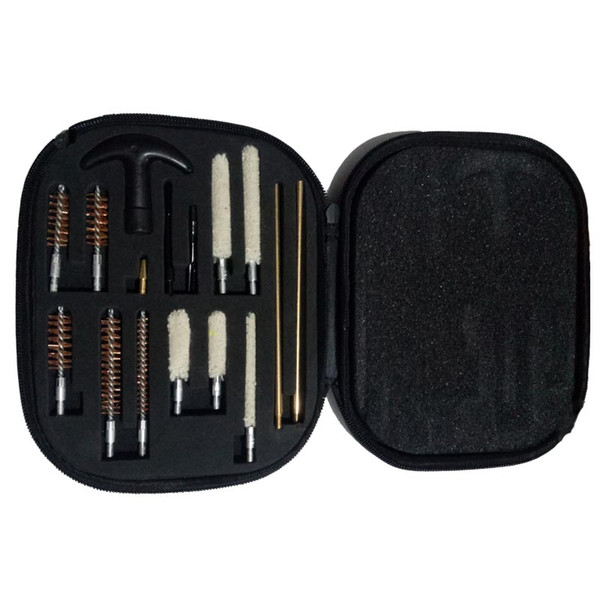 Funpowerland 16 Piece Pistol Cleaning Kit for All Caliber Hand Guns 22 357 38 9mm 40 44 45