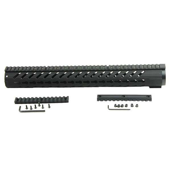 Super light Tactical 16.5 Inch AR15 KeyMod Handguard Mount Rail Carbon Fiber Glass Fiber Polymer Robust