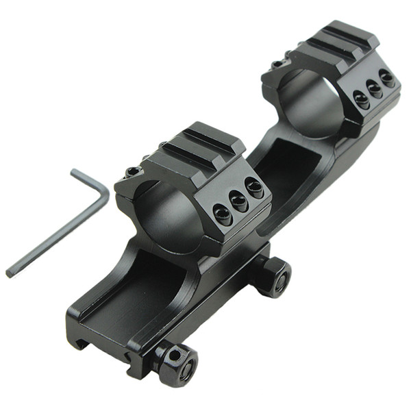 Funpowerland Hot Sell High Quality black color 25.4mm Dual Ring Cantilever Heavy Duty Scope Mount Picatinny/Weaver Rail