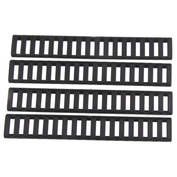 Funpowerland High quality Ladder 18 Slots Low Profile Rail Covers 4pcs pack Black For Handguard AR15 M4(DS9525A) Free Shipping