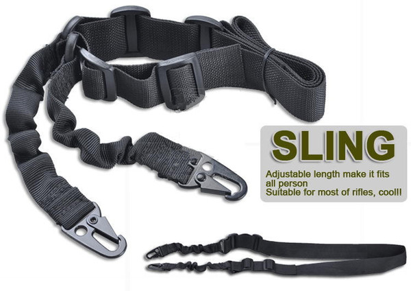 Adjustable Outdoor AR15 M4 Tactical 2 Two Point Bungee Sling for Rifle Airsoft