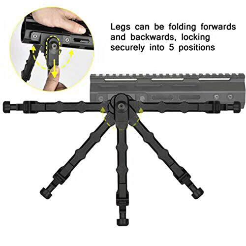 Hunting Rifle Bipod Bolt Action V9 Split Bipod fit 20mm Picatinny Rail Tactical Aluminum Rubber Feet 5 Placement Angle