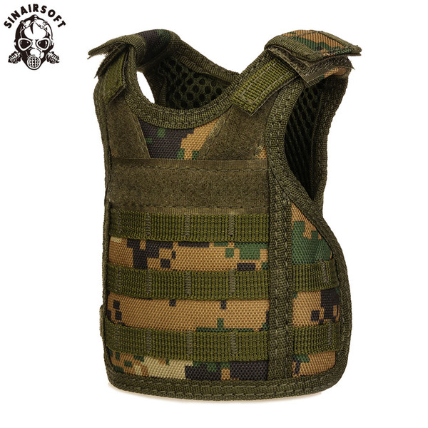 SINAIRSOFT Tactical Beer Beverage Bottle Cooler Vest Molle Mini Hunting Vests Model Cup Sleeve Beverage Coolers adjustable shoulder straps