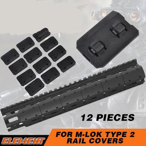 Tactical Mlok Type 2 Rail Covers eMag Pul TYPE 2 M lok SLOT SYSTEM Rail Panel 12 Pcs For Outdoor Hunting Mount