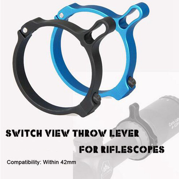 Black Blue Aluminum Tactical Switch View Throw Lever for Riflescopes free shipping