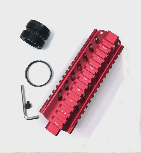 7 inch Free Float Quad Rail Mounting System Handguard For Hunting Scope accessories Tactics Gear Red Color