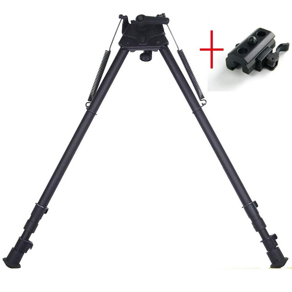 13-27 inch Long Range Hinged Base Swivel Model Rifle Bipod High Shockproof Shooting Pivot Rotating Bi-pod with QD adapter