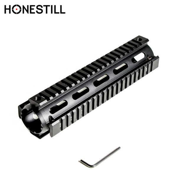 HONESTILL 9 Inch Quad Rail Handguard For AR15 Free Float Keymod Drop-In Rail for Airsoft Rifle Scope Mount