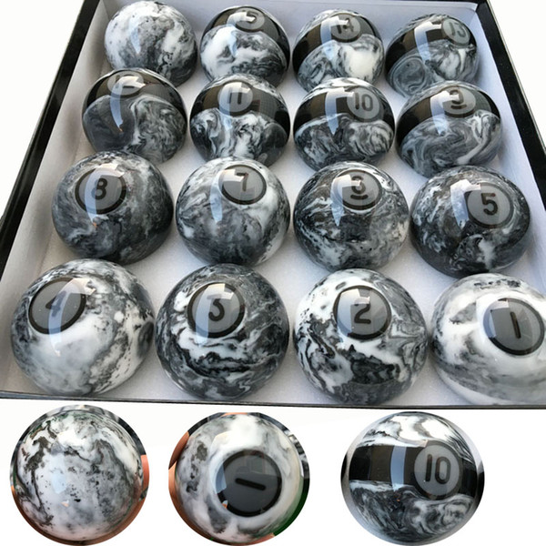 2018 Latest 57.25mm Marple+resin Billiard Pool Balls 16pcs complete set of Balls High quality Billiard accessories China