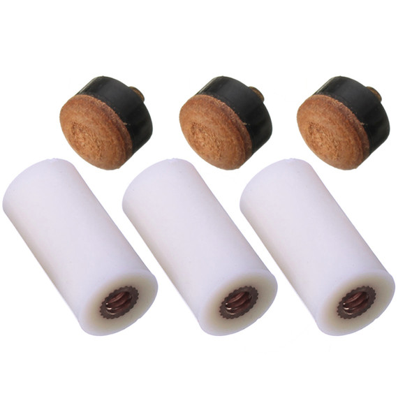 10PCS/LOT 13mm Screw On Cue Tips For Billiard Pool Cue Stick and Snooker Cue Replacement Parts Stick Repair Tool