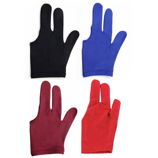 Outdoor Durable Nylon 3 Fingers Glove for Billiard Pool Snooker Cue Shooter 4 colors New Billiard Accessories