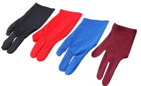300pcs free shipping Durable 3 Fingers Glove for Billiard Pool Snooker Cue Shooter