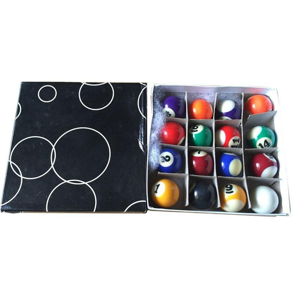 Complete Set of 16 Miniature Mini Pool Billiard Balls 25mm Diameter Snooker Billiard Balls