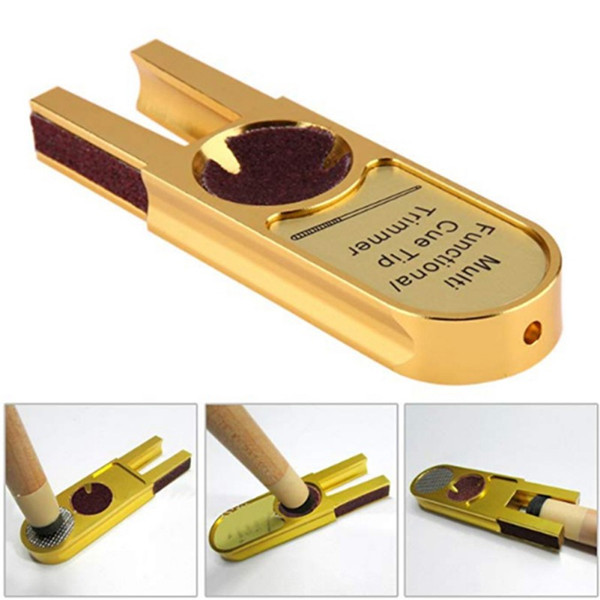 Muti-function U-shape Solid Alloy Billiards Pool Cue Trimmers Repairer Billiard Burnisher Snooker & Billiard Accessories free shipping