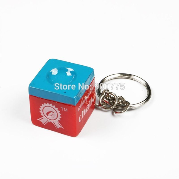 Imitation Chalk key chain pool &Snooker cue chalk key ring decoration Pool game 2PCS/lot