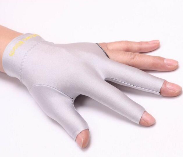 HOT Black billiard gloves three-finger mitts special quality spandex slip billiard game Accessories Training Gloves Free Shipping