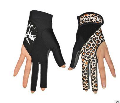 free shipping High Quality Cue Billiard Pool Shooters 3 Fingers Left hand Gloves Nine-ball French Billiard Gloves Snooker Billiard EH-436