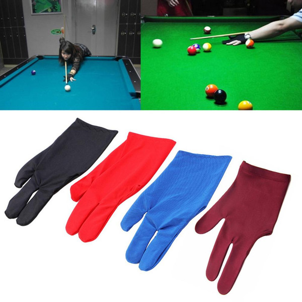 Durable Nylon 3 Fingers Glove for Billiard Pool Snooker Cue Shooter 4 colors New Billiard Accessories