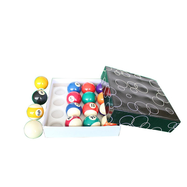 16pcs of Normal Box Billiard Pool Balls, 2'' Dia Size Billiard Game Pool Balls