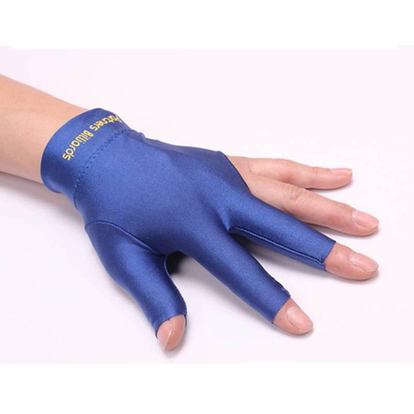 Wholesale- 3 finger billiard pool gloves gloves Snooker Pool cue billiard accessories /Black / Blue /Red /Gray /left hand