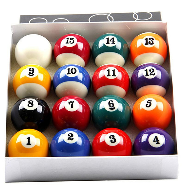 Standard Billiards Table Balls Full Set 16 x 57.2mm Resin Small Billiard Pool Balls