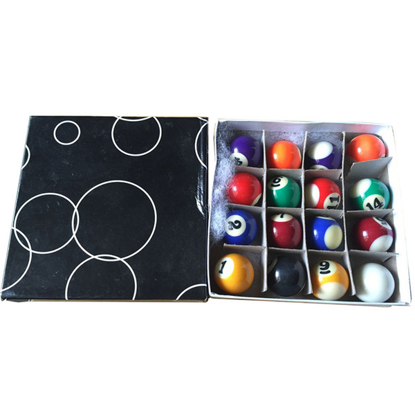 Complete Set of 16 Miniature Mini Pool Billiard Balls 25mm Diameter Snooker Billiard Balls