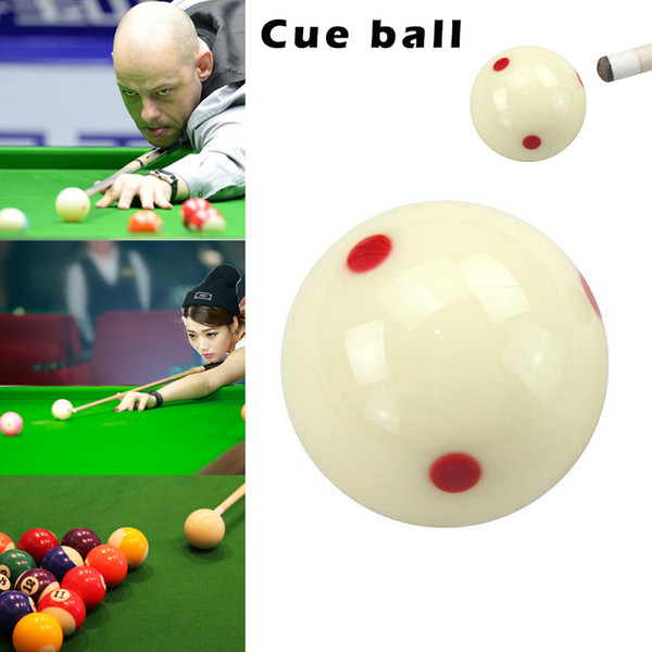 2019 Cue Ball with 6 Red Dots Standard Pool-billiard White Cue Training Ball ALS88