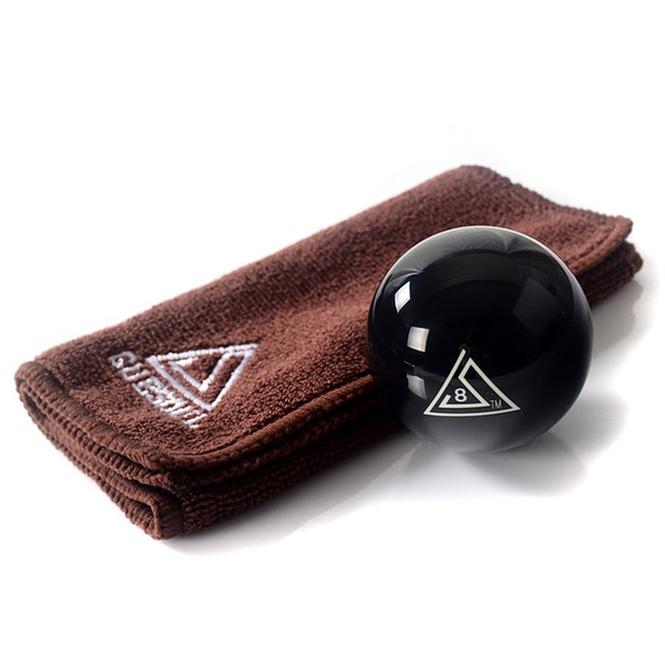 Wholesale- Free Shipping BC003 1pcs Cuesoul Durable Pro Cup Resin 2 1/4 6oz Billiard Snooker Pool Table Black 8 Ball With Clean Cue Towel