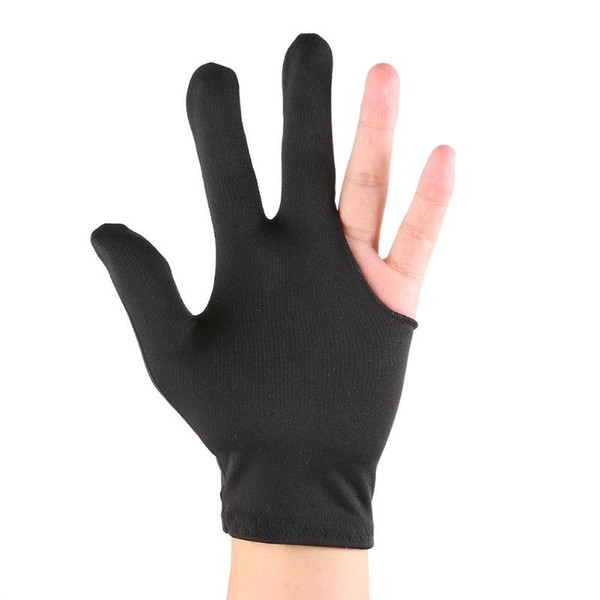 Lycra Fabrics Embroidery Left Hand Open Three Finger Snooker Billiard Cue Glove Pool Fitness Accessories