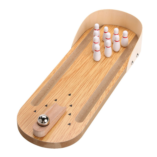 Mini Wooden Desktop Bowling Game Kids Children Developmental Toy Gift Decor Baby House Entertainment Toys