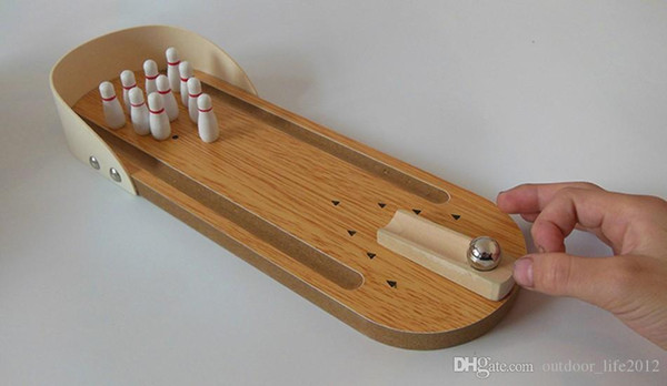 Adult Chlidren Mini Indoor Desktop Games Wooden Bowling Table Grounder For Play Games Party Fun Kids Bowling Toys Board Games
