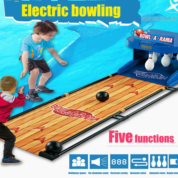 1PC Electric bowling children toy bowling set automatic rebound scoring lighting outdoor parent-child interaction game